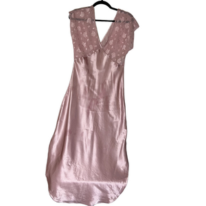 Vintage Pink Floral Top Long Nightgown Expressions by California‎ Dynasty